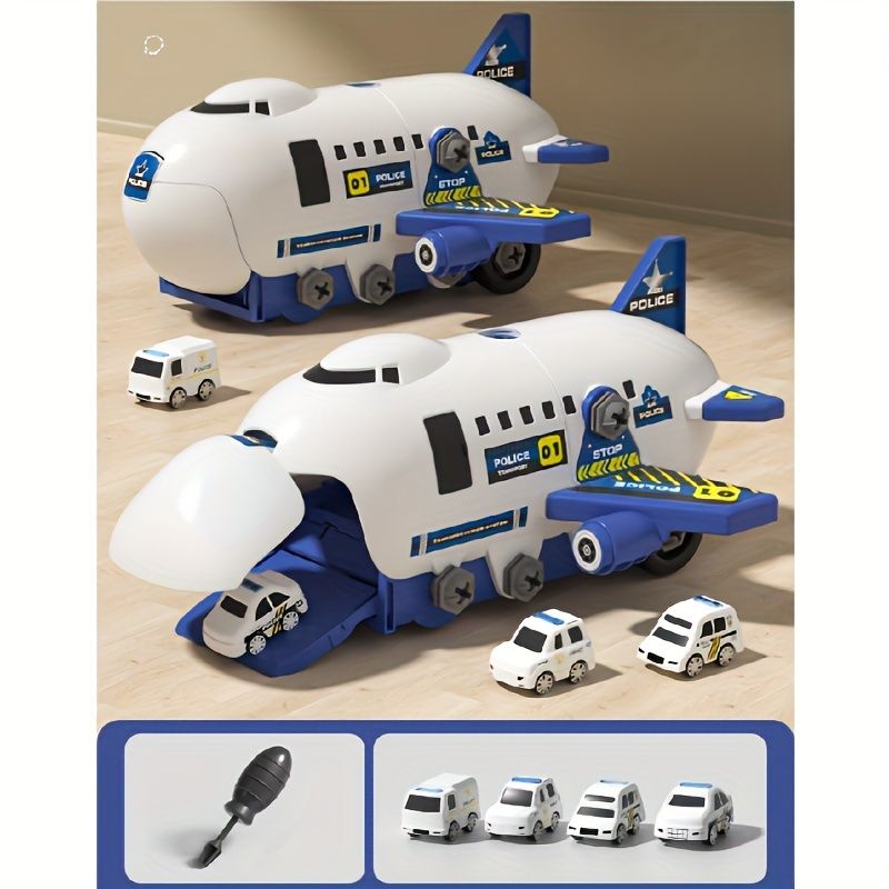 Airplane and Vehicle Toy Set, 2 Pack